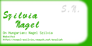 szilvia nagel business card